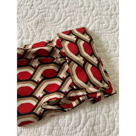 Trina Turk Women's Silk Button-Up Blouse Size P Multicolor Geometric Casual Fall - Picture 7 of 12